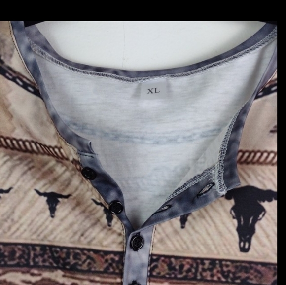 Southwest Long Sleeve 3/4 Button Up Sporty Poly Pullover Brand New! - Picture 4 of 4